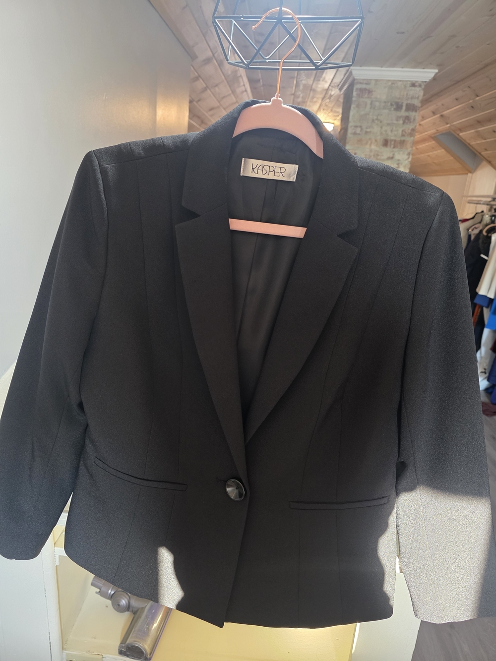 Kasper Black Women's Single-Button Blazer